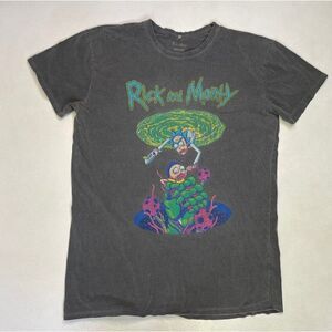 Rick and Morty Graphic T-shirt Men Large Tall LT Gray Short Sleeve